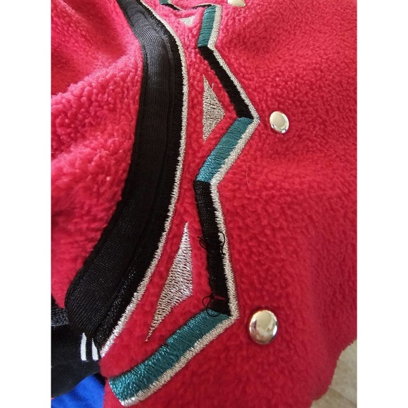 Bob Mackie Wearable Art Oversize Full Zip Fleece Jacket Womens Large Embroidered - Picture 14 of 14